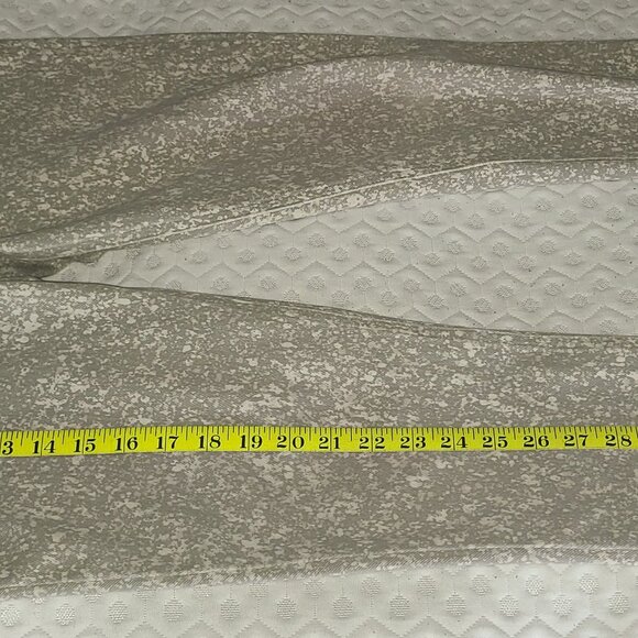 SPANX® SMALL ANKLE JEAN-ISH LEGGINGS WITH GRAY & CREAM MIX PATTERN - SIZE LARGE - Picture 13 of 16